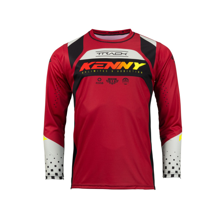 Maillot KENNY track focus rouge dark 2023 | Oxmoto