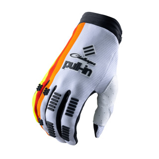 Gants Pull-In race jaune fluo/rouge/orange | Oxmoto