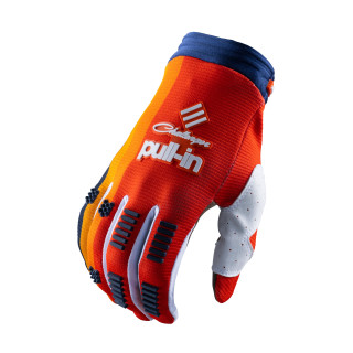Gants enfant Pull-In race navy/orange/rouge | Oxmoto