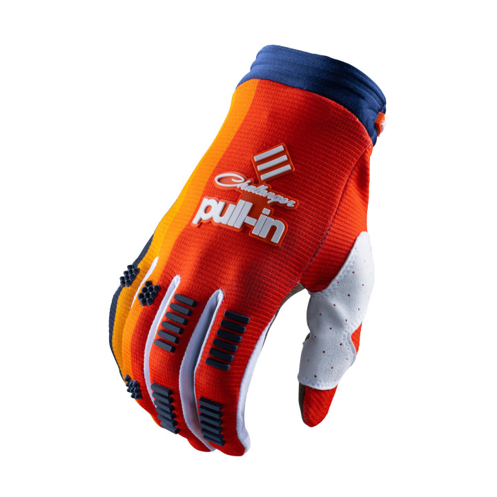 Gants enfant Pull-In race navy/orange/rouge | Oxmoto