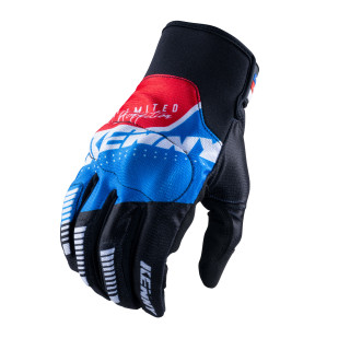 Gants KENNY defender noir/bleu/rouge 2024 | Oxmoto
