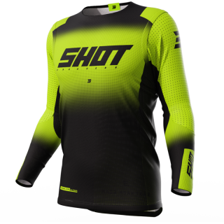 Maillot SHOT aerolite ultima jaune fluo | Oxmoto
