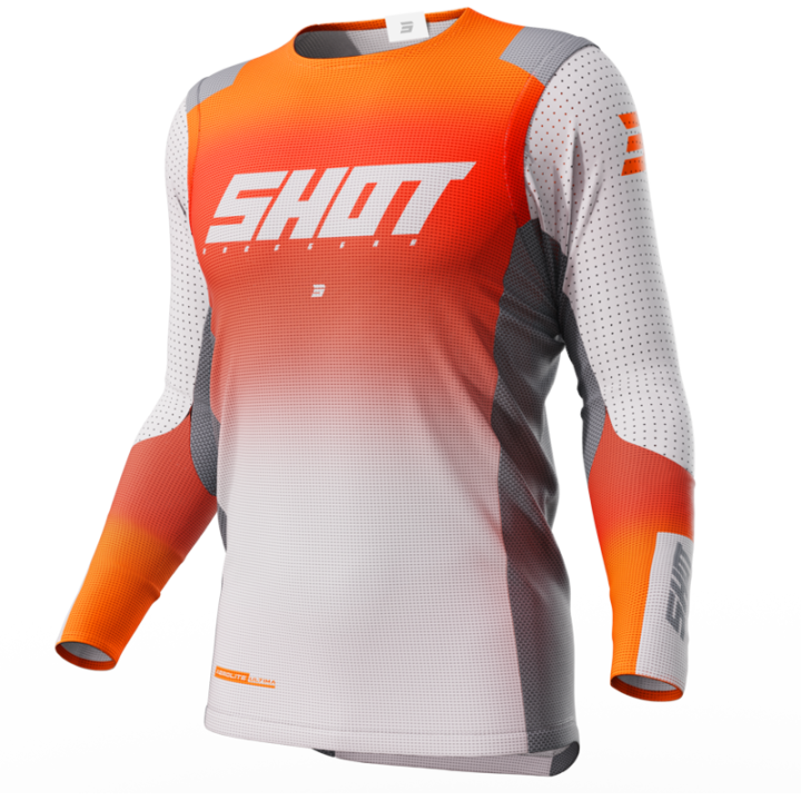 Maillot SHOT aerolite ultima orange 2023 | Oxmoto