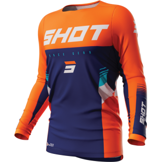 Maillot SHOT contact tracer orange fluo 2023 | Oxmoto
