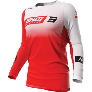 Maillot SHOT contact scope rouge | Oxmoto