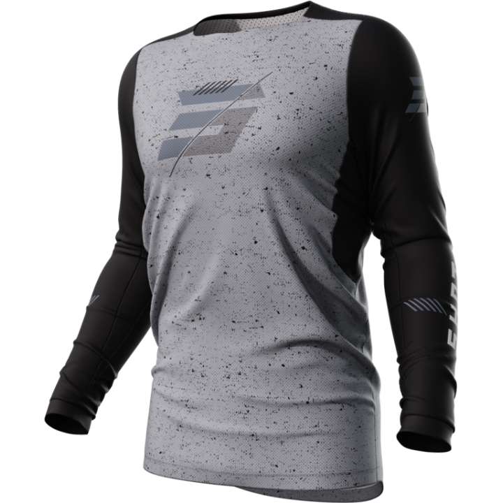 Maillot SHOT contact speck noir/gris 2023 | Oxmoto