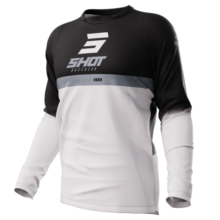 Maillot SHOT devo reflex noir 2023 | Oxmoto