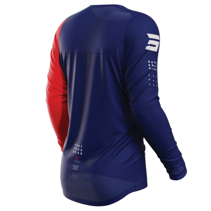 Maillot SHOT contact camo 2.0 bleu 2023 | Oxmoto