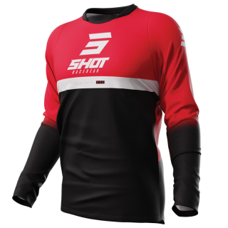 Maillot SHOT devo reflex rouge | Oxmoto