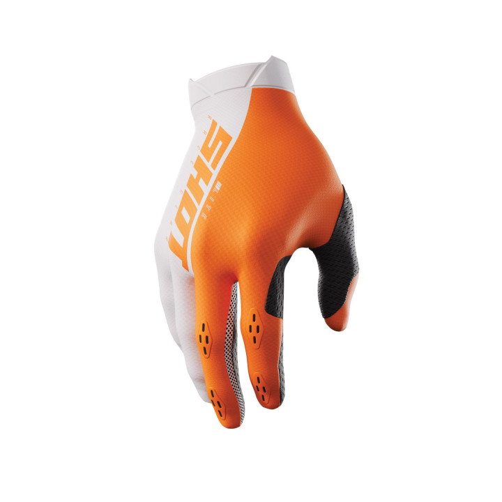 Gants SHOT lite orange fluo 2023 | Oxmoto