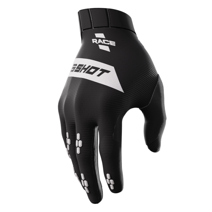 Gants SHOT race noir 2025 | Oxmoto