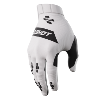 Gants SHOT race blanc 2025 | Oxmoto
