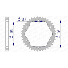 Couronne AFAM alu standard - 525 - Nécessite un porte couronne AFAM