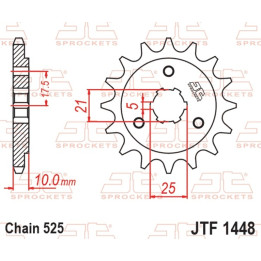 Pignon JT SPROCKETS acier standard - 525 JTF1448.15 | Oxmoto