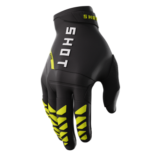 Gants SHOT core jaune fluo 2025 | Oxmoto
