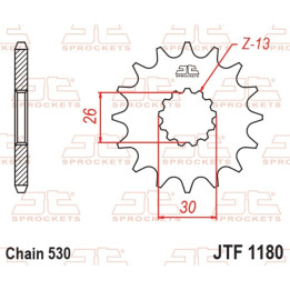 Pignon JT SPROCKETS acier standard - 530 JTF1180.18 | Oxmoto