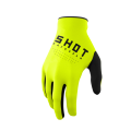 Gants SHOT raw jaune fluo 2024 | Oxmoto