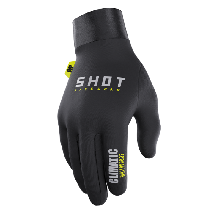 Gants SHOT climatic noir/jaune fluo 2025 | Oxmoto