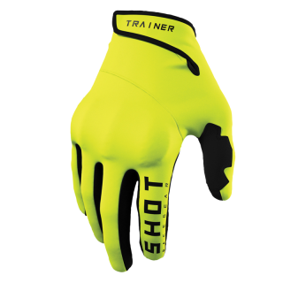 Gants SHOT trainer ce jaune fluo 2025 | Oxmoto