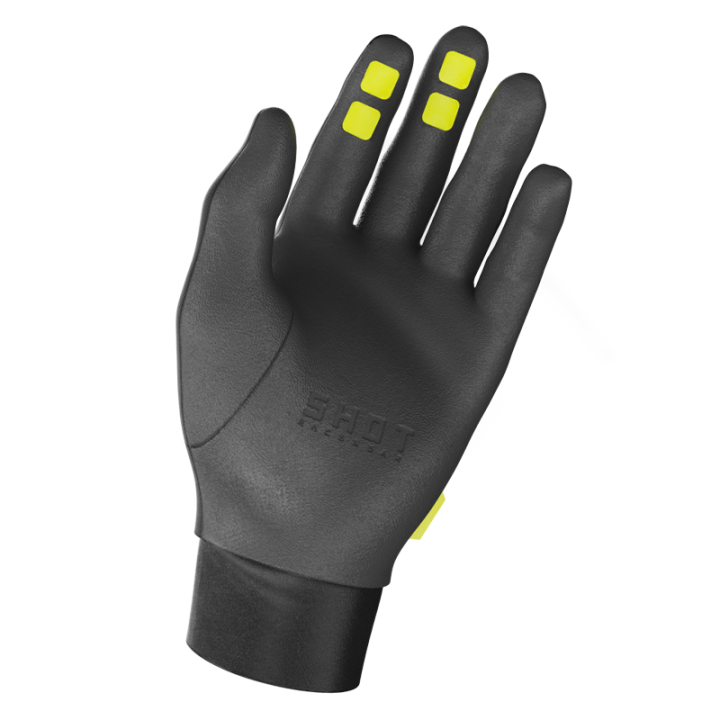 Gants SHOT climatic noir/jaune fluo 2025 | Oxmoto