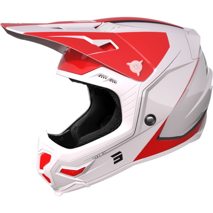 Casque SHOT core comp rouge/blanc 2023 | Oxmoto