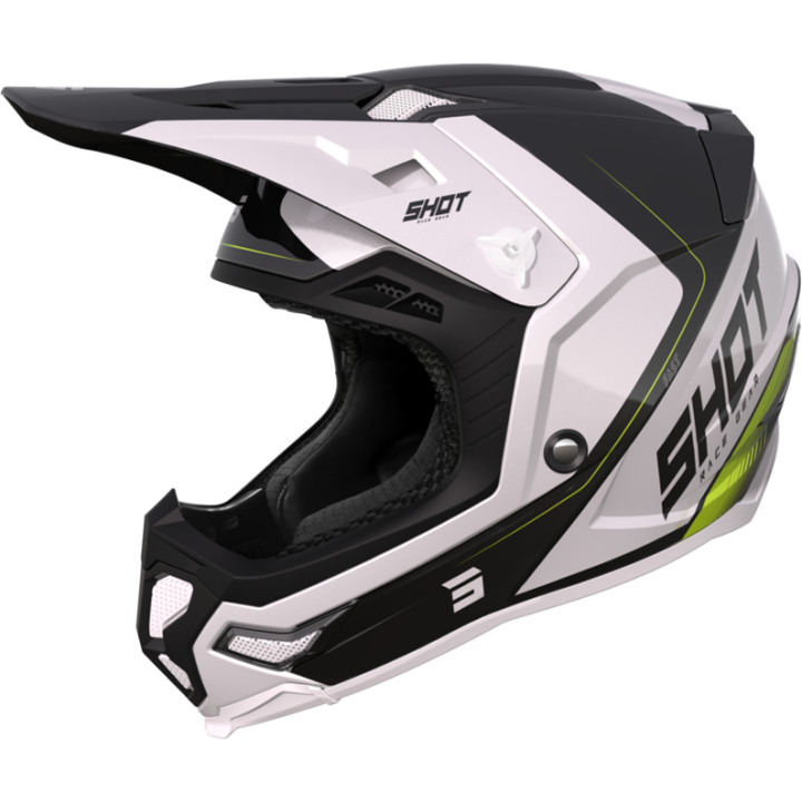 Casque SHOT core fast noir/blanc 2023 | Oxmoto