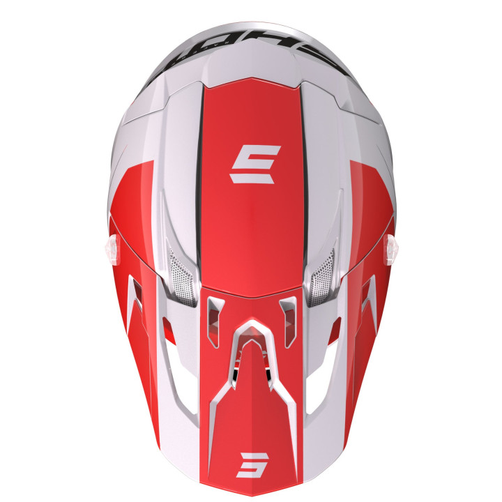 Casque SHOT core comp rouge/blanc 2023 | Oxmoto