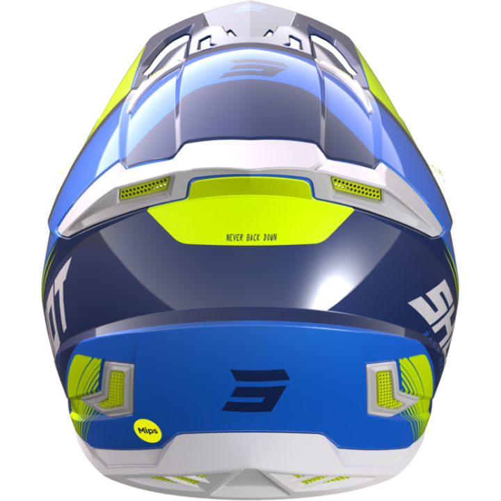 Casque SHOT core fast bleu/jaune 2023 | Oxmoto