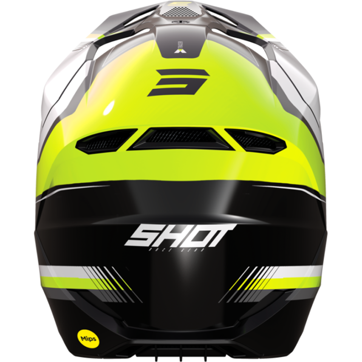 Casque SHOT race raw jaune fluo mat 2023 | Oxmoto