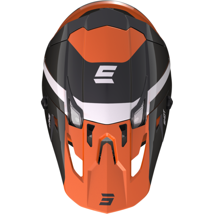 Casque SHOT core fast orange/noir 2023 | Oxmoto