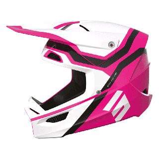 Casque SHOT race sky rose/blanc 2023 | Oxmoto