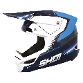 Casque SHOT race tracer bleu/blanc 2023 | Oxmoto