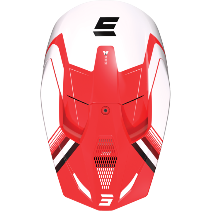 Casque SHOT race tracer rouge/blanc 2023 | Oxmoto