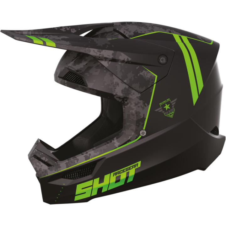 Casque SHOT furious army vert mat 2023 | Oxmoto
