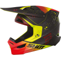 Casque SHOT furious Matrix rouge/jaune/noir 2023 | Oxmoto