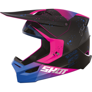 Casque SHOT furious Matrix violet 2023 | Oxmoto