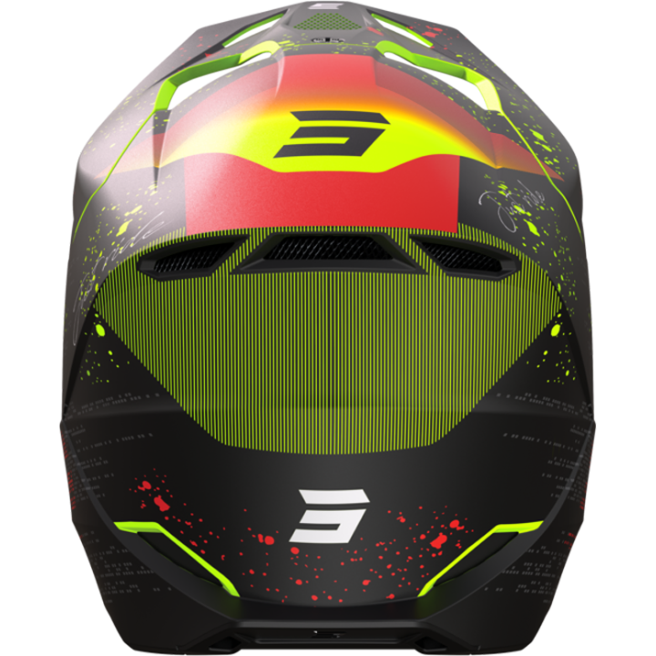 Casque SHOT furious Matrix rouge/jaune/noir 2023 | Oxmoto