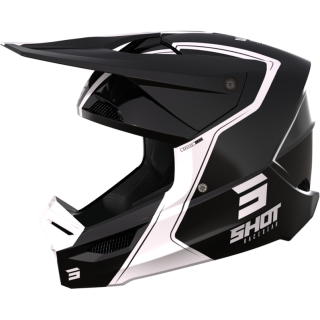 Casque SHOT furious reflex noir/blanc 2023 | Oxmoto