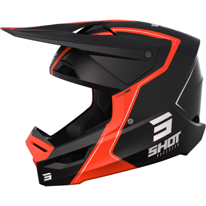 Casque SHOT furious reflex orange/noir 2023 | Oxmoto