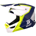 Casque SHOT furious reflex bleu/jaune/blanc 2023 | Oxmoto
