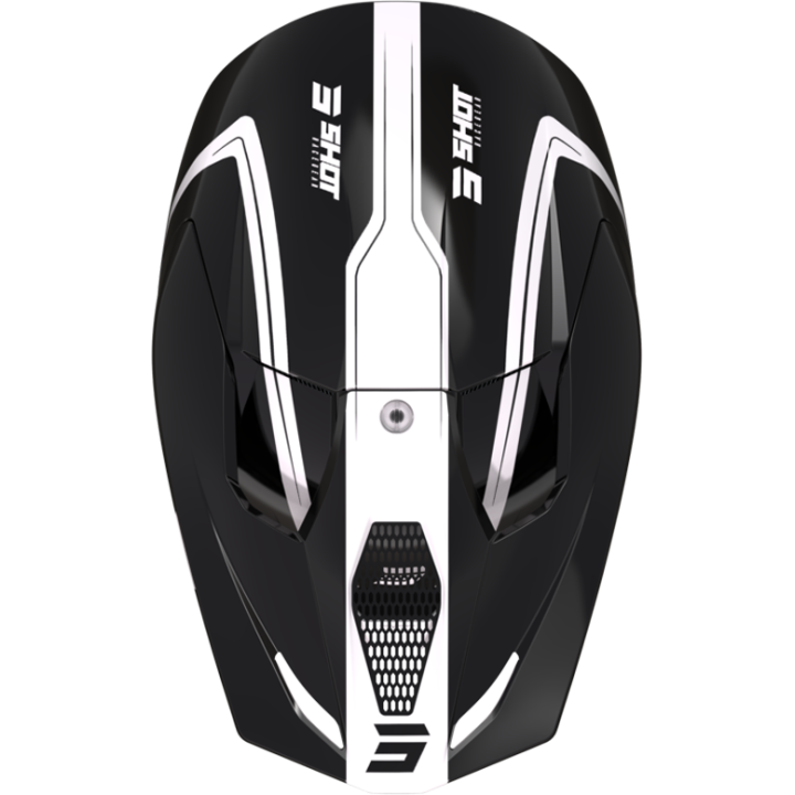Casque SHOT furious reflex noir/blanc 2023 | Oxmoto
