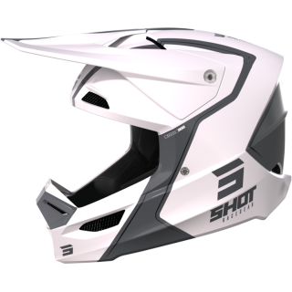 Casque SHOT furious reflex blanc/gris 2023 | Oxmoto