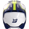 Casque SHOT furious reflex bleu/jaune/blanc 2023 | Oxmoto