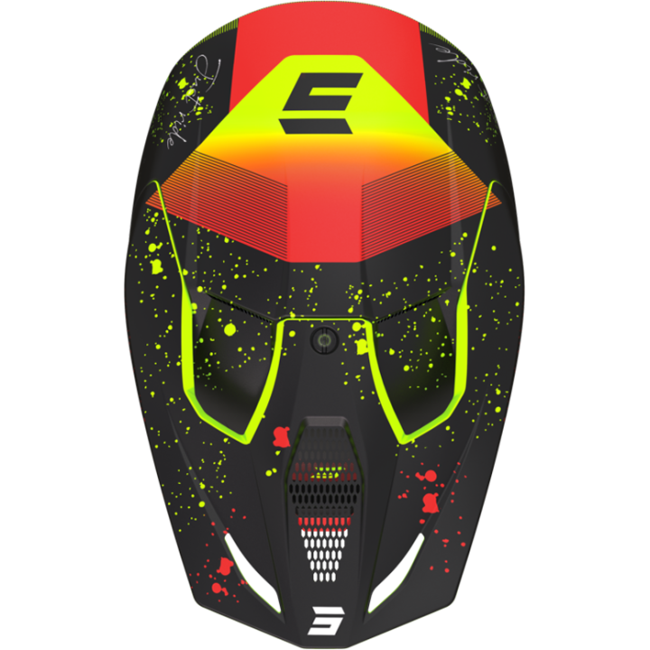 Casque SHOT furious Matrix rouge/jaune/noir 2023 | Oxmoto