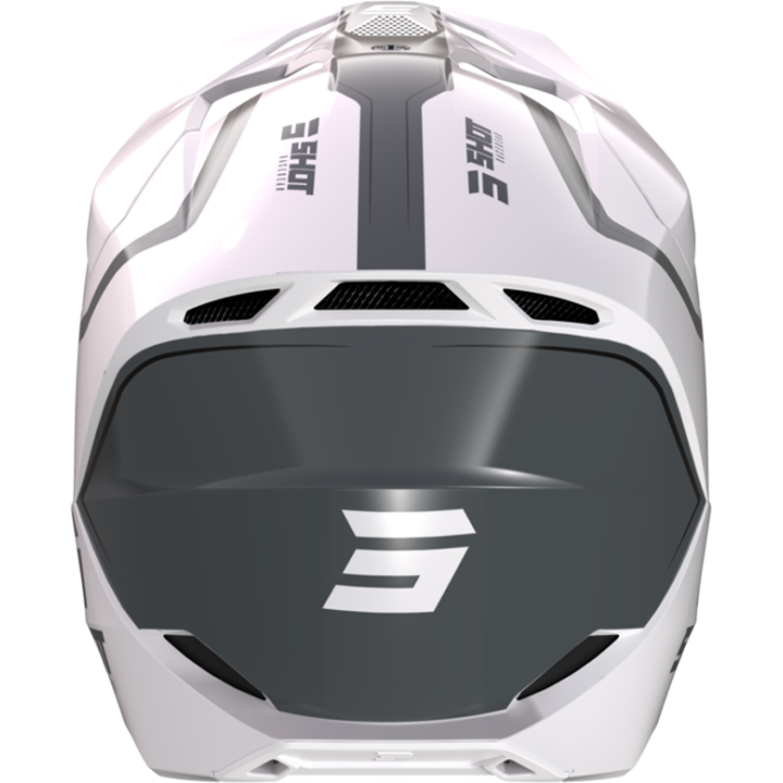 Casque SHOT furious reflex blanc/gris 2023 | Oxmoto