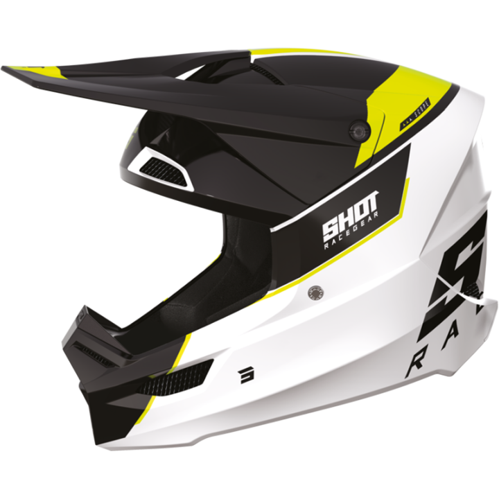 Casque SHOT furious scope jaune fluo/noir 2023 | Oxmoto
