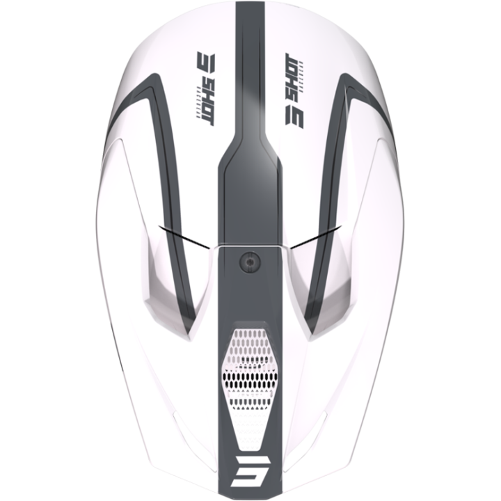 Casque SHOT furious reflex blanc/gris 2023 | Oxmoto