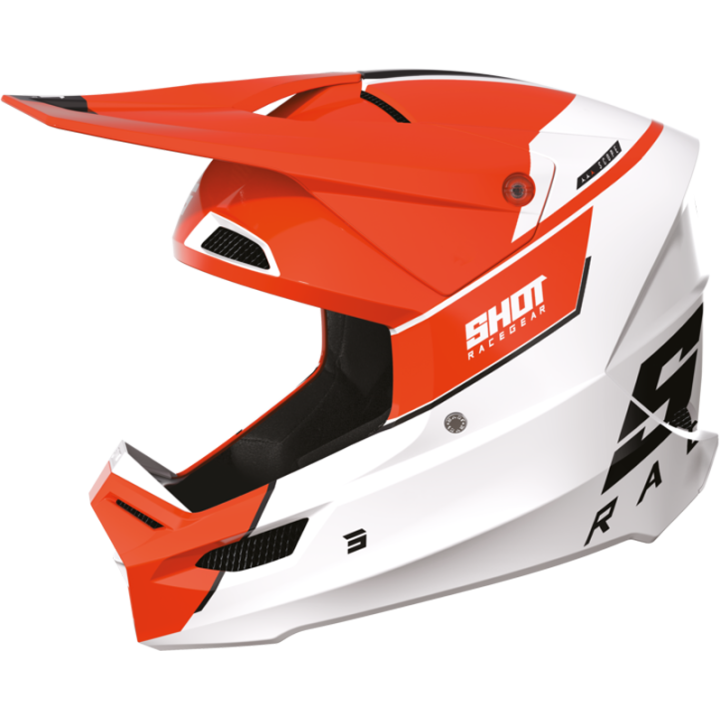 Casque SHOT furious scope orange/blanc 2023 | Oxmoto