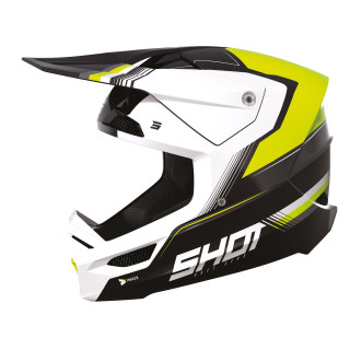 Casque enfant SHOT furious tracer jaune fluo 2023 | Oxmoto