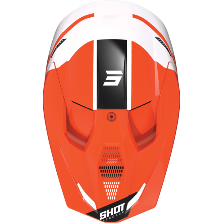 Casque SHOT furious scope orange/blanc 2023 | Oxmoto